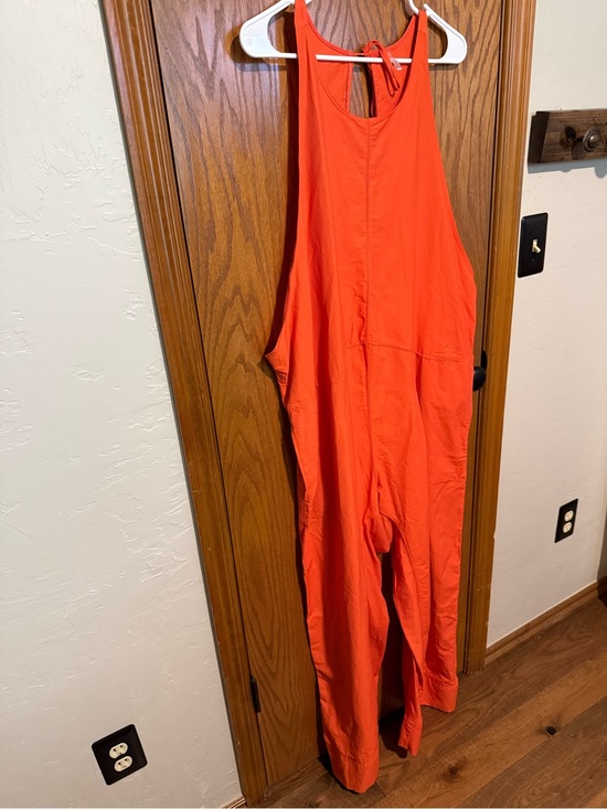 FP Movement by Free People Pants - FP Movement by Free People Vibrant Orange Racerback Jumpsuit